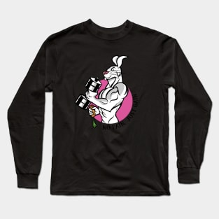 gym muscle unicorn - rabbit Long Sleeve T-Shirt